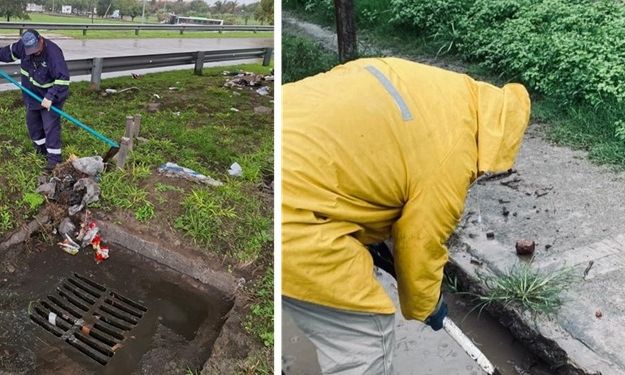 F. Varela - Saneamiento hidráulico en los desagües del distrito, tras las lluvias